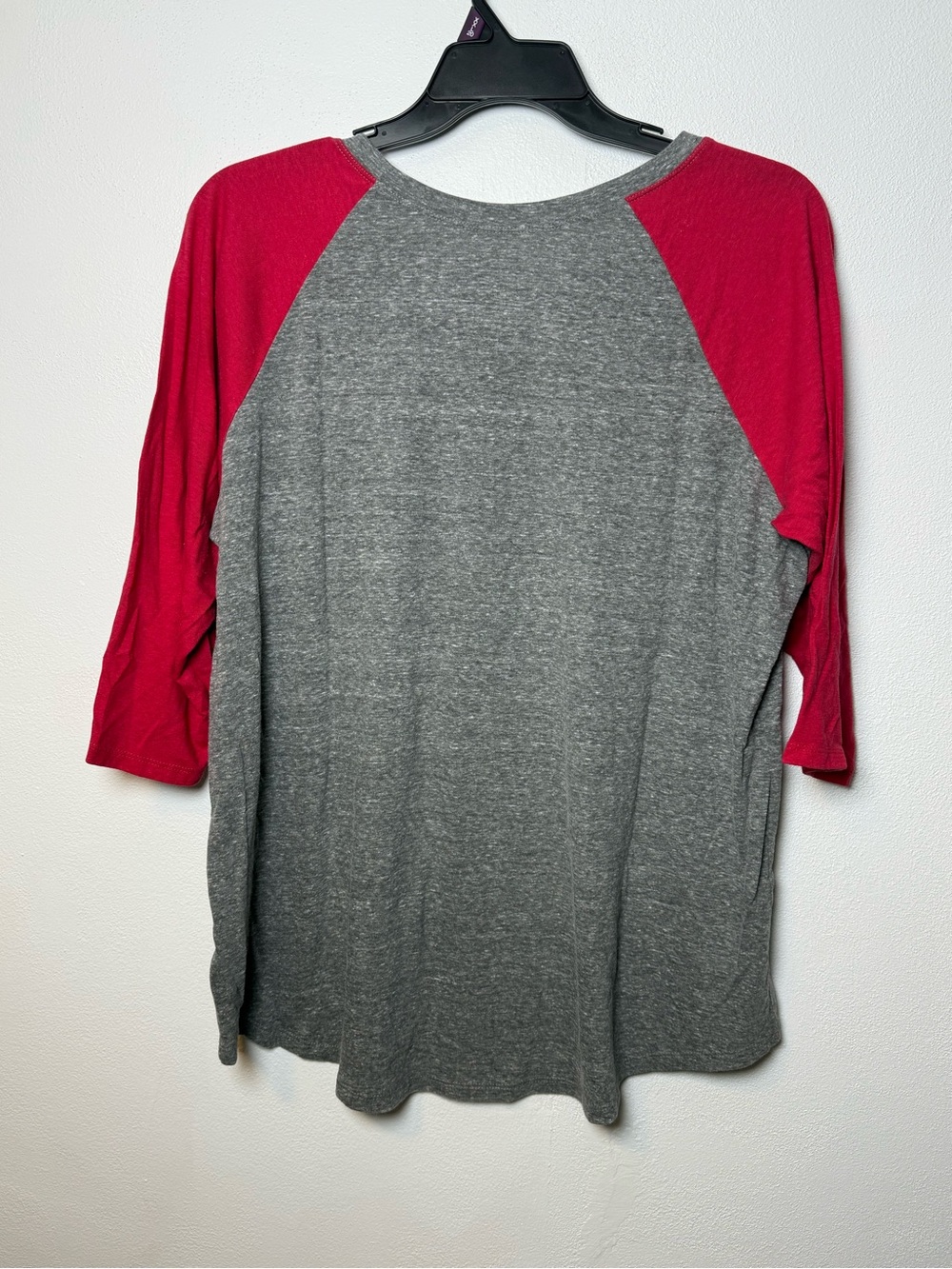 torrid Gray & Red Raglan Graphic Tee - Holiday Money Message - Picture 4 of 5